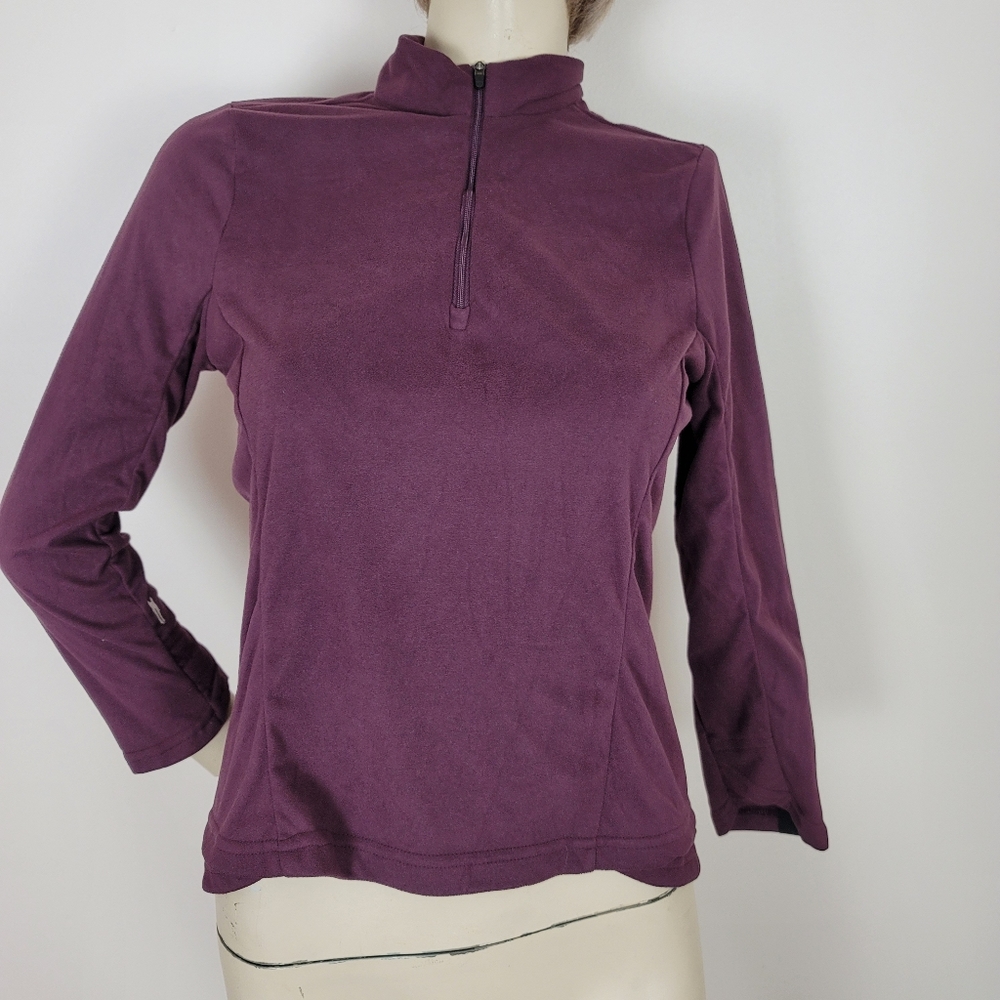 Irideon riding wear maroon quarter zip girls XL
